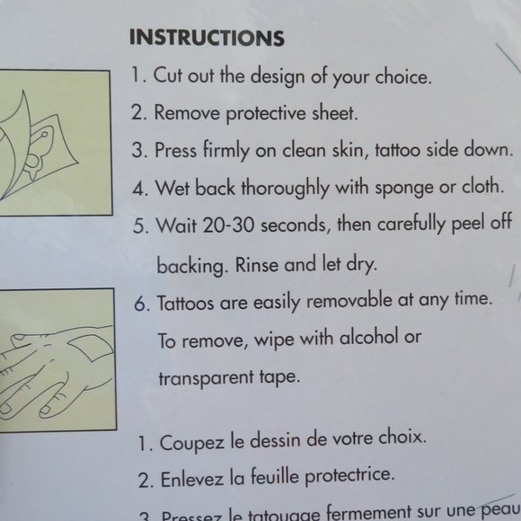 FOIL Temporary Tattoos 1 Sheet 13 Tats (K149) - Picture 4 of 4